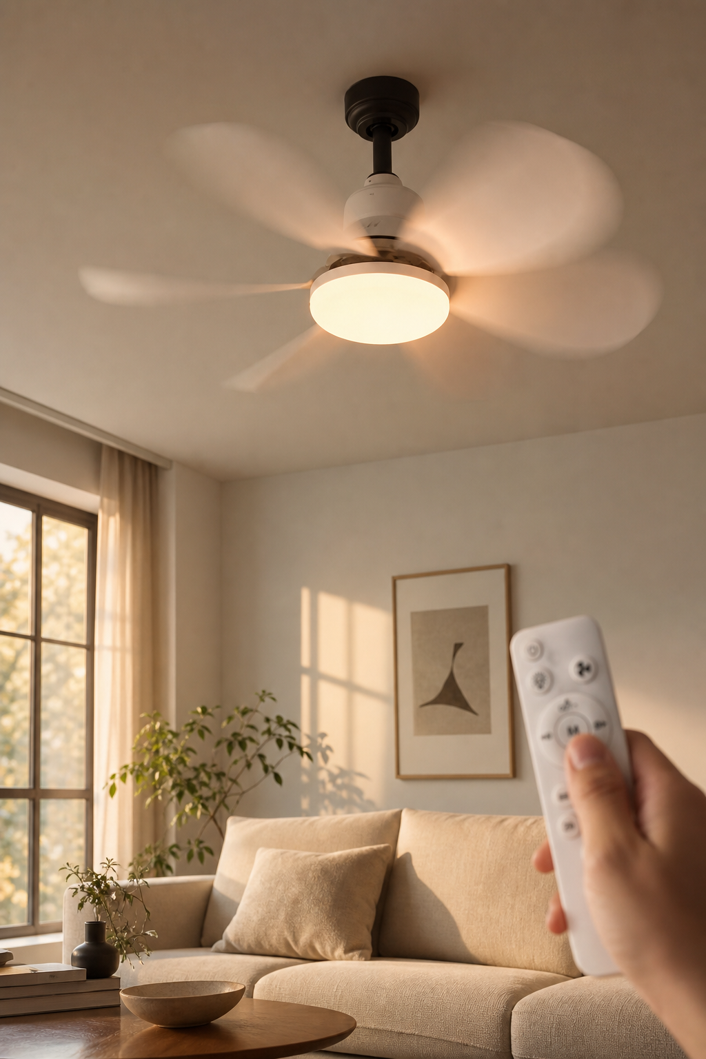 Le Ventilateur LED Intelligent — Lumière + Air Frais en Un Seul Geste
