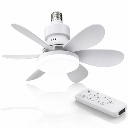 Le Ventilateur LED Intelligent — Lumière + Air Frais en Un Seul Geste